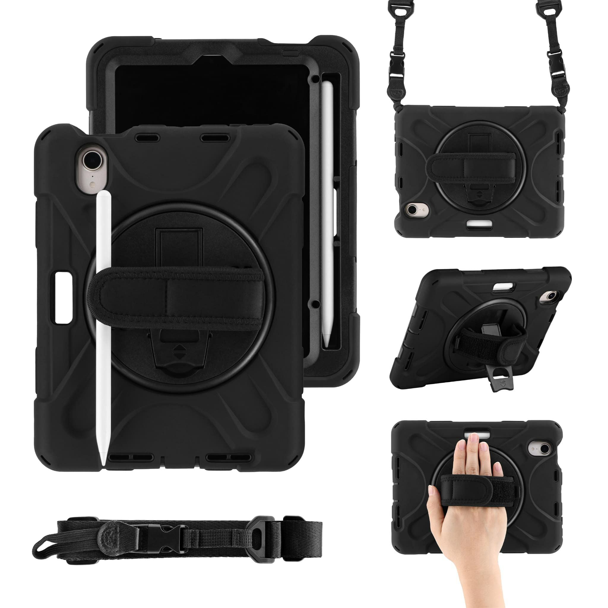 iPad mini(A17 Pro/第6世代)】 縦横スタンド可能 背面クリアフラップ